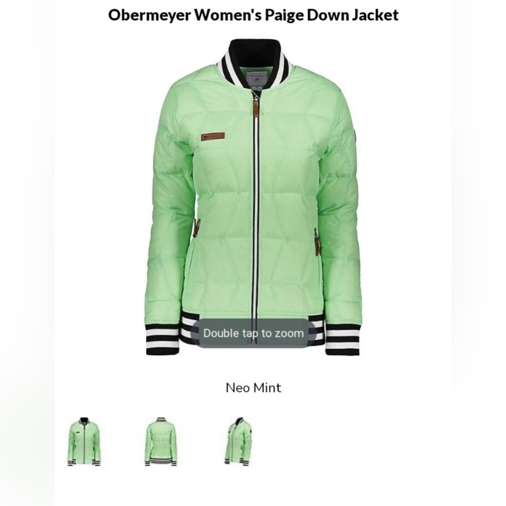 Obermeyer | Woman | Paige Down Jacket Neo Mint Sz Small | Like New - Picture 16 of 16